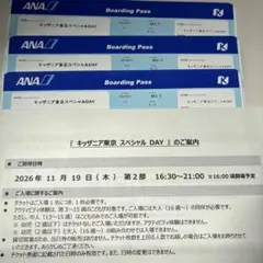 キッザニア東京　11/19スペシャルデー チケット 3名