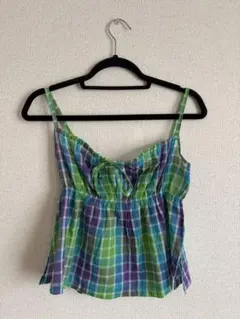 チェック柄ビスチェ　3way