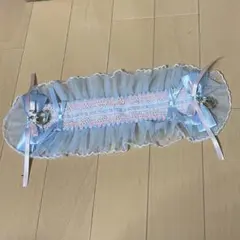 ヘッドドレス 水色 ピンク フリル レース カチューシャ ヘアアレンジ 天使界隈