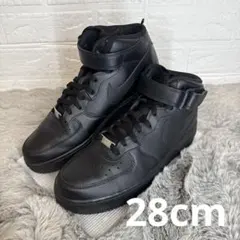 【美品】Nike エアフォースワン エアフォース1 MID ブラック