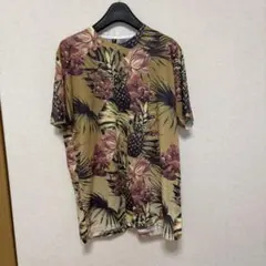 総柄 Tシャツ パイナップル 花柄 ボタニカル ビッグメンズ レディースのサムネイル