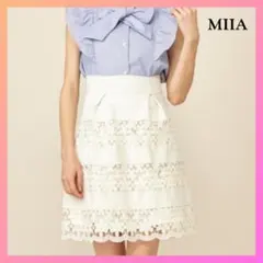 極美品♡MIIA ミーア 総レース切替フレアスカート 白 フリーサイズのサムネイル
