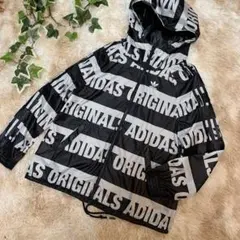 アディダス　adidas 総文字ナイロパーカージャケット　トレフォイルロゴ