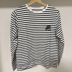 アプワイザーリッシェ トップス 刺繍ロゴカットソー ボーダー M