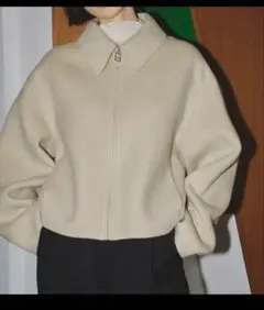 TODAYFUL　Wool Zip ブルゾン　ナチュラル　36