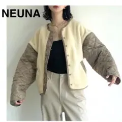 ヌナ【Neuna】リバーシブル2wayキルティングボアブルゾンジャケットコート