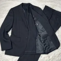 美品✨TAKEO KIKUCHI タケオキクチ ビジネススーツ ストライプ 黒