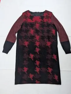 K.T KIYOKO TAKASE 赤と黒の長袖チュニック 9号