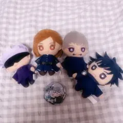 呪術廻戦 五条悟 狗巻棘 伏黒恵 釘崎野薔薇 ぬいぐるみ4体セット