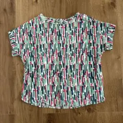 幾何学模様 半袖シャツ サイズF