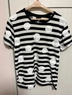 STINGRAY ボーダー×ドット柄Tシャツ Lサイズ