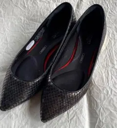 ロックポートパンプス黒23cmリザード