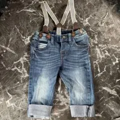 H&M キッズ　サスペンダー付き デニム　未使用