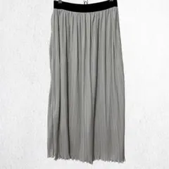 グローバルワーク Lサイズ プリーツロングスカート マキシ丈 グレージュ L