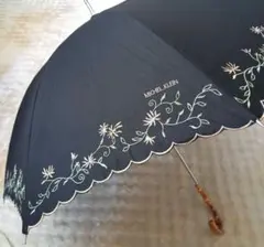 レディース　日傘　晴雨兼用　ブラック　花柄　刺繍のサムネイル