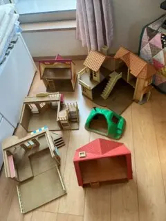 【超大量！シルバニアファミリー一式】夢の街ごとそろうセット