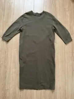 【美品】BARNYARDSTORM カーキ色 七分袖ロングワンピース