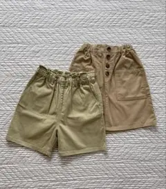グローバルワーク☆ハーフパンツ＆ikkaスカート 2枚セット150