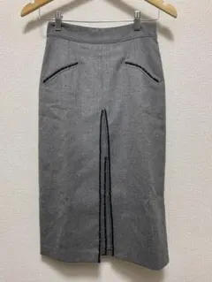 美品 ブルーマリン BLUEMARINE タイトスカート ミモレ丈 スリット