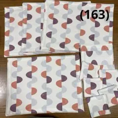 (163) ランチョンマット4枚組(コースター&ポットマット付)ハンドメイド
