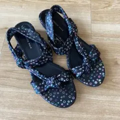 tsumori chisato WALK ドット柄 サンダル ブラック24cmのサムネイル