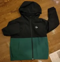 LOGOS フード付きジャケット 黒と緑 150センチ