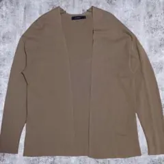 【古着】 カーディガン ガウン 羽織り フリンジ 切りっぱなし 前開き