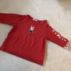 ミキハウス 赤い長袖Tシャツ 80