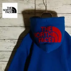 【希少カラー】ザノースフェイス☆フード刺繍ロゴ　パーカー　裏起毛　L相当　即完売