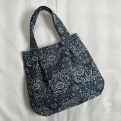 ハンドメイドグラニーバッグ ブルー