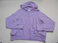 使用回数少a.v.vアーヴェヴェ　薄紫薄手前ジップパーカーカーディガン160