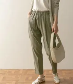 URBAN RESEARCH DOORS リネン混テーパードイージーパンツのサムネイル