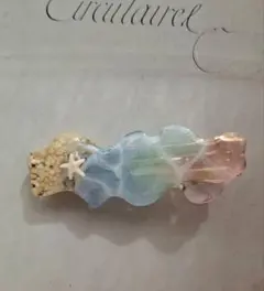 海のデザイン ヘアクリップ