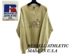 【USA製/XXL】90s ラッセルアスレティック カレッジ刺繍スウェットのサムネイル