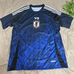 【新品未使用】Y-3 サッカー日本代表 Tシャツ 青い炎 メンズ 半袖 L