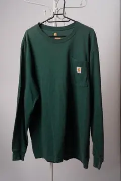 Carhartt ダークグリーン 長袖シャツ