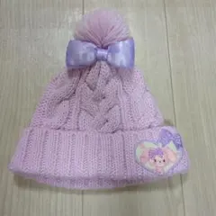 ボンボンリボン　ニット帽子　子供用のサムネイル