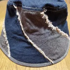 デニムフリンジバケットハット