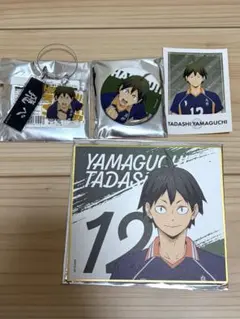 【4月中まで】ハイキュー 山口忠 缶バッジ 色紙 アクリルキーホルダー他