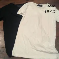 ZARA デラックスコットン 黒　白 Tシャツ　２枚セット