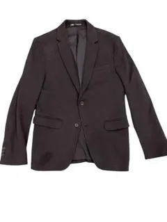 ZARA ストレッチ ジャージー テーラードジャケット ネイビー EUR48