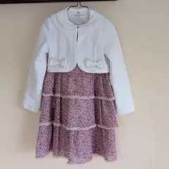 入学式女の子　ボレロ　ジャンパースカート　ブラウス　3点セット　Bebe　組曲