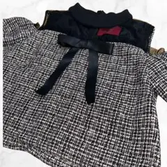 Jamieエーエヌケー ツイード リボン ブラウス M ツイードのサムネイル