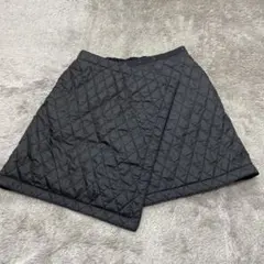 UNIQLO キルティング巻きスカート L ブラック
