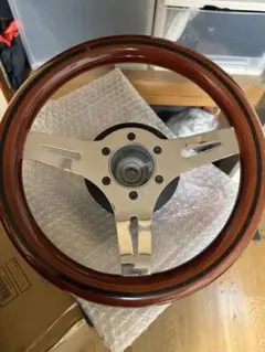 希少　ウッド　ステアリング　29π 29パイ 29φ 290mm ウッドステアリング ハンドル 小径 ステアリング 検