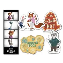 ズートピア2 くじ　ステッカー　ジュディ　ニック　パウバート