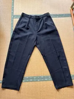 GU イージー ワイドスラックス パンツ 黒 XL バレルレッグ