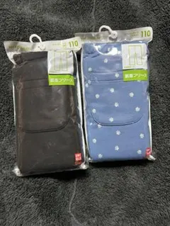 ユニクロ 110cm フリースレギンス10分丈 2枚セット