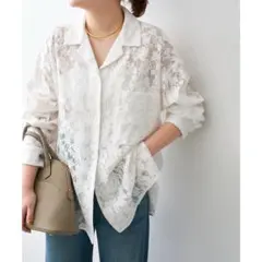 美品✨25年モデル】スピックアンドスパン レースシャツ 白 - メルカリ