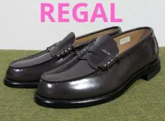 【未使用】REGAL リーガル コインローファー 2177 ブラウン 24.5